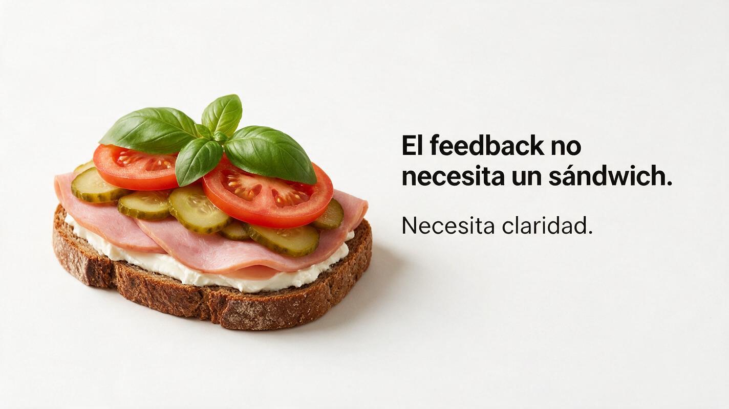sandwich haciendo referencia al metodo del Sandwich de feedback